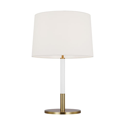 Visual Comfort Studio Monroe 1-Lt Med Table Lamp, BS/WH Linen