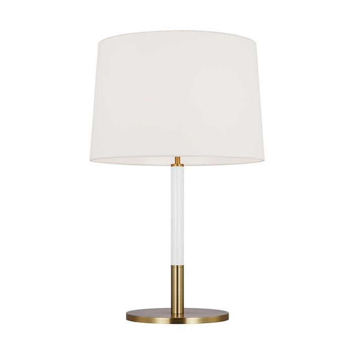 Visual Comfort Studio Monroe 1-Lt Med Table Lamp, BS/WH Linen