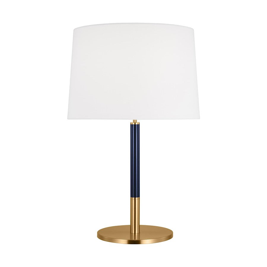 Visual Comfort Studio NVY Monroe 1-Lt Med Table Lamp, BS/WH - KST1041BBSNVY1