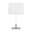 Visual Comfort Studio Monroe 1-Lt Med Table Lamp, Nickel/WH Linen - KST1041PNGW1