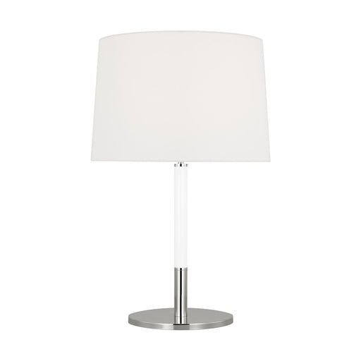 Visual Comfort Studio Monroe 1-Lt Med Table Lamp, Nickel/WH Linen - KST1041PNGW1