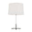 Visual Comfort Studio Monroe 1-Lt Med Table Lamp, Nickel/WH Linen