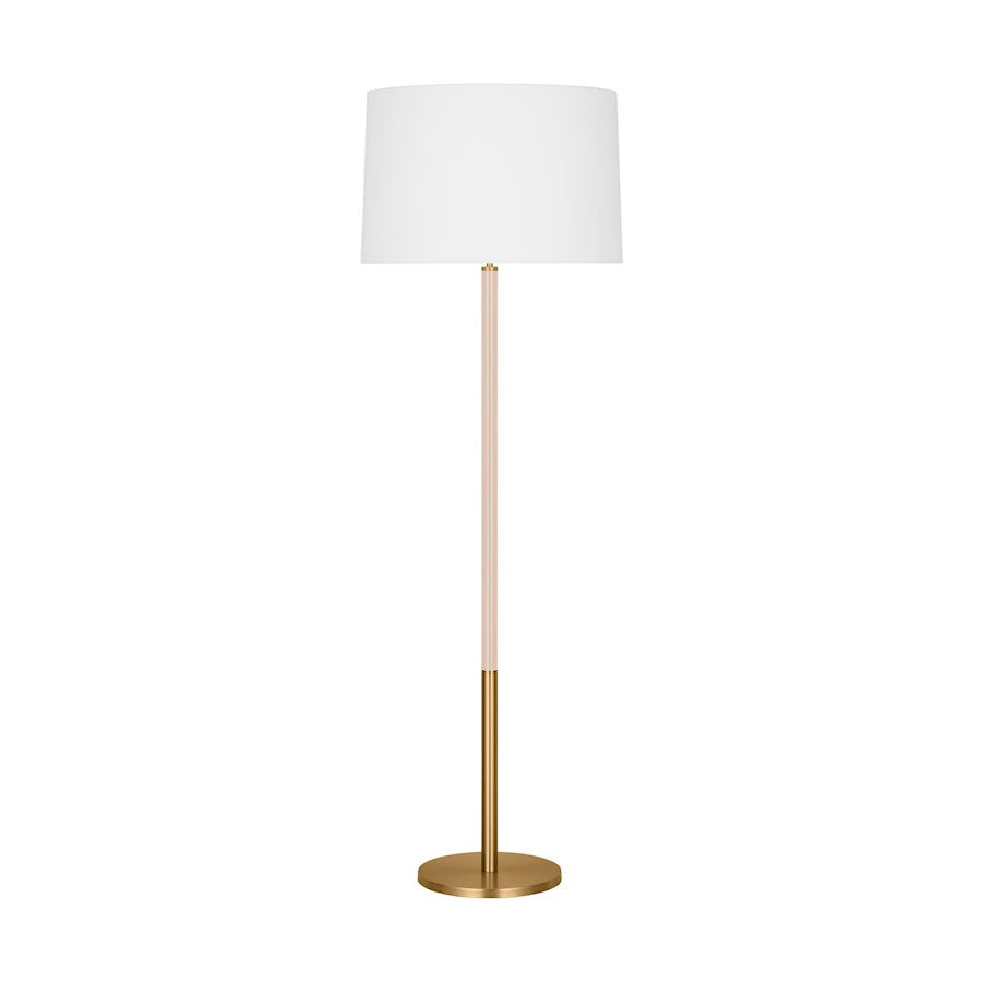 Visual Comfort Studio BLH Monroe Large Floor Lamp, BS/WH Linen - KST1051BBSBLH1