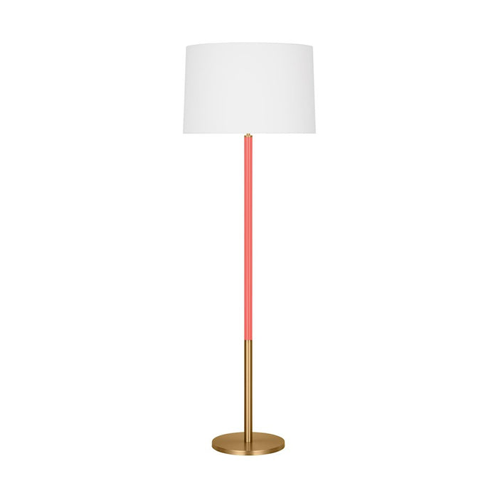 Visual Comfort Studio BBS Monroe Large Floor Lamp, BS/WH Linen - KST1051BBSCRL1