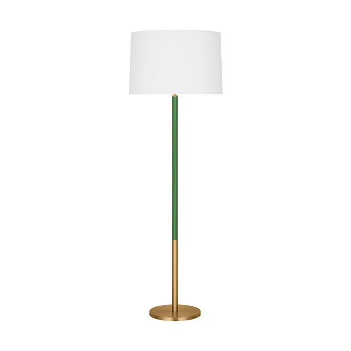 Visual Comfort Studio GRN Monroe Large Floor Lamp, BS/WH Linen - KST1051BBSGRN1