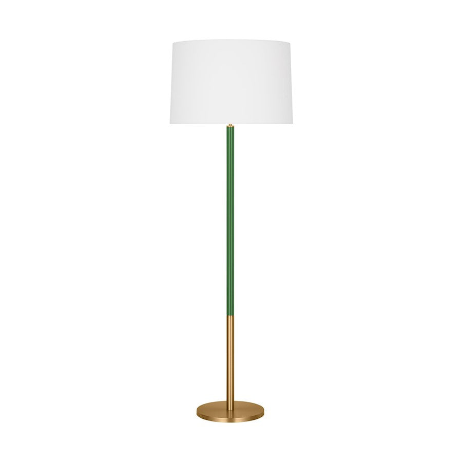 Visual Comfort Studio GRN Monroe Large Floor Lamp, BS/WH Linen - KST1051BBSGRN1