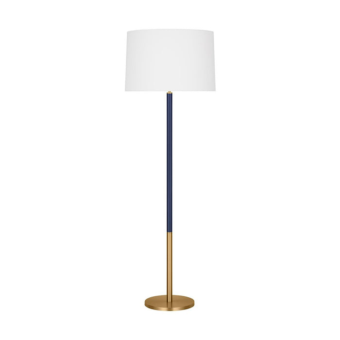 Visual Comfort Studio NVY Monroe Large Floor Lamp, BS/WH Linen - KST1051BBSNVY1