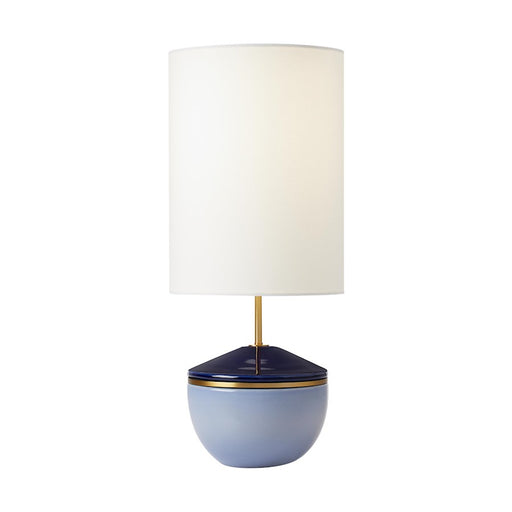 Visual Comfort Studio Cade 1-Lt Med Table Lamp, Polar Blue/White - KST1091CPB1