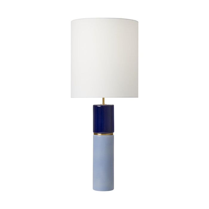 Visual Comfort Studio Cade Large Table Lamp, Polar Blue/WH Linen - KST1101CPB1