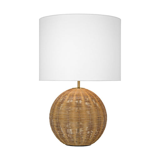 Visual Comfort Studio Mari 1-Lt Med Table Lamp, Brass/White Linen - KST1141BBS1