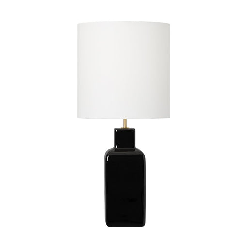 Visual Comfort Studio Anderson 1Lt 13" Lamp, Black/White Linen - KST1171CBK1