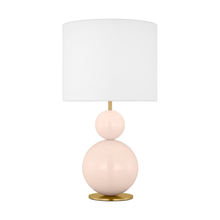 Visual Comfort Studio Suki 1Lt Lamp, Blush/White Linen - KST1221BLH1