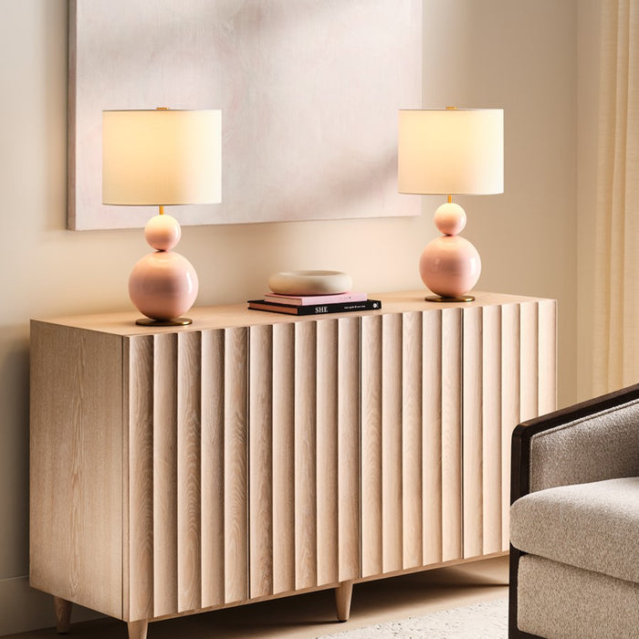 Visual Comfort Studio Suki 1Lt Lamp, Blush/White Linen