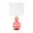 Visual Comfort Studio Suki 1Lt Lamp, Coral/White Linen - KST1221CRL1