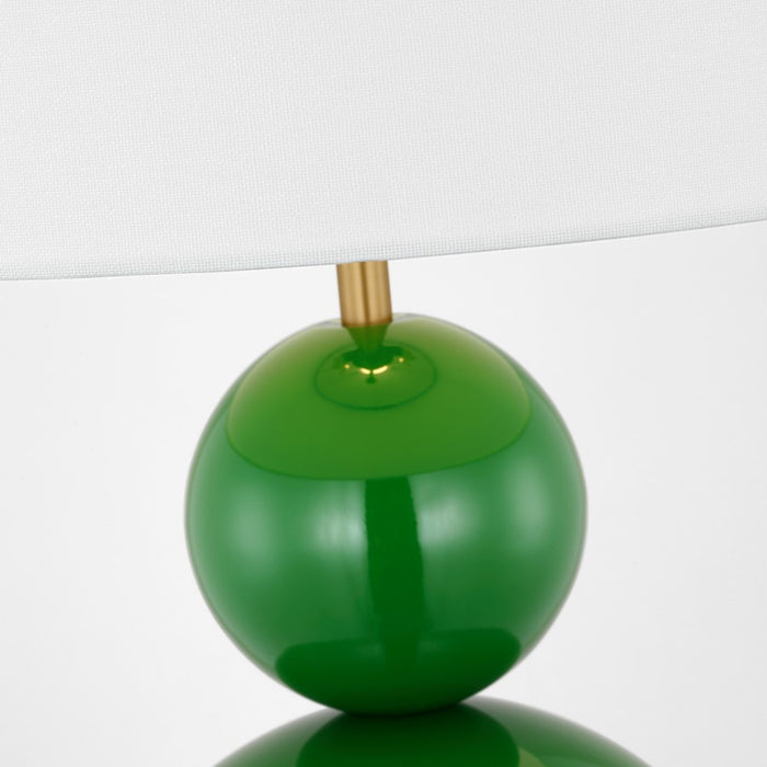 Visual Comfort Studio Suki 1Lt Lamp, Green/White Linen