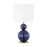 Visual Comfort Studio Suki 1Lt Lamp, Navy/White Linen - KST1221NVY1