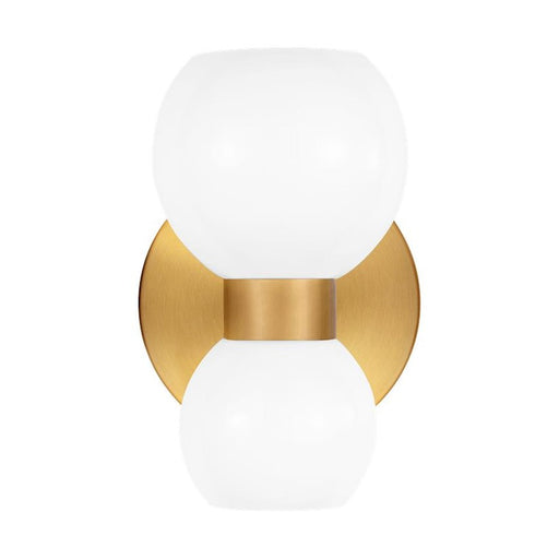 Visual Comfort Studio Londyn 2-Lt Single Sconce, Brass/Milk White - KSW1022BBSMG