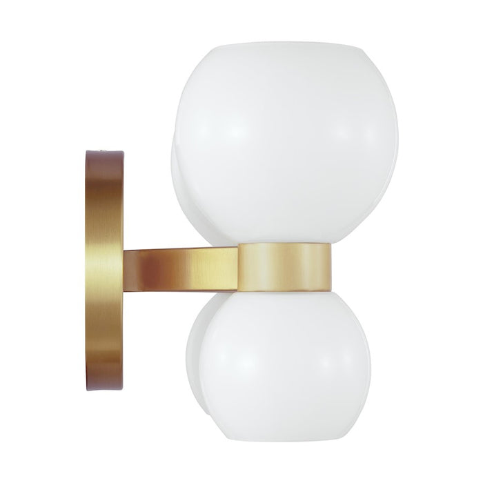 Visual Comfort Studio Londyn 4-Lt Double Sconce, Brass/Milk White