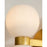 Visual Comfort Studio Londyn 4-Lt Double Sconce, Brass/Milk White