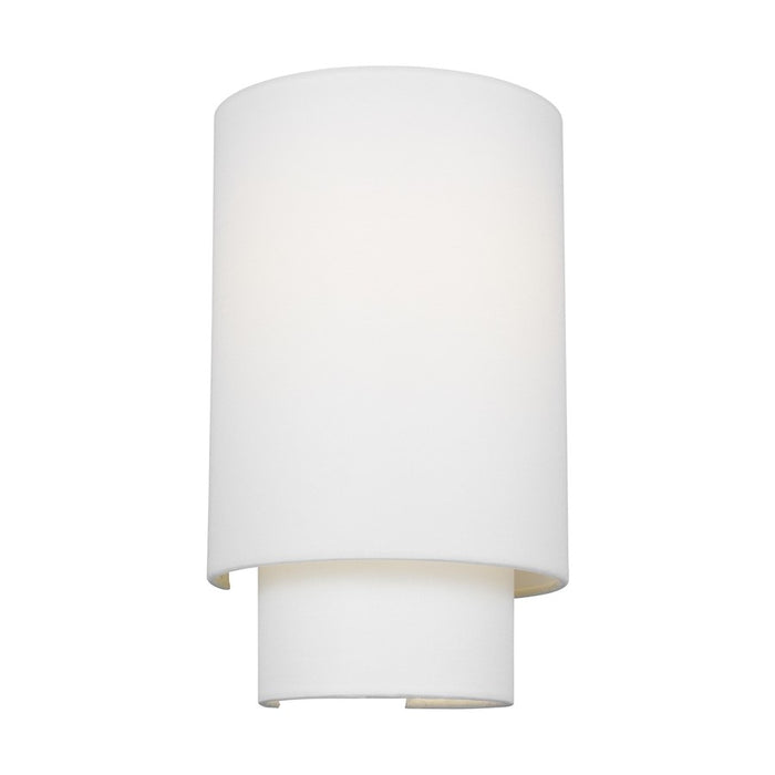 Visual Comfort Studio Sawyer 2-Lt Sconce, Burnished/White Linen