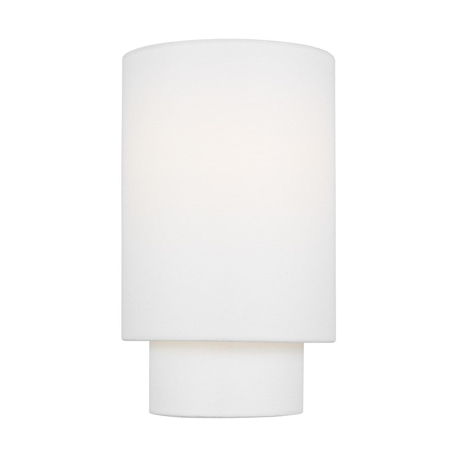 Visual Comfort Studio Sawyer 2-Lt Sconce, Pol Nickel/White Linen - KSW1042PN