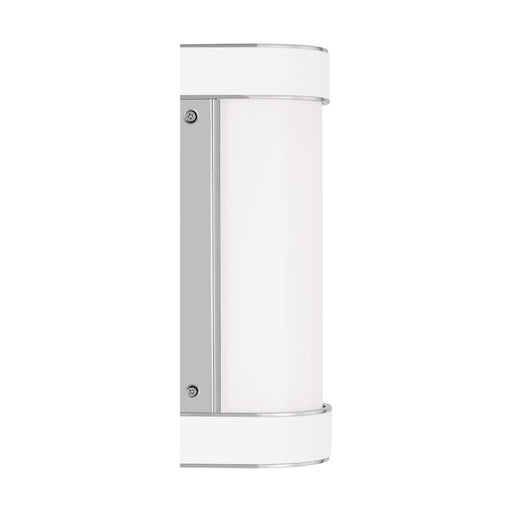 Visual Comfort Studio Monroe 1-Lt Small Vanity, Nickel/Milk White