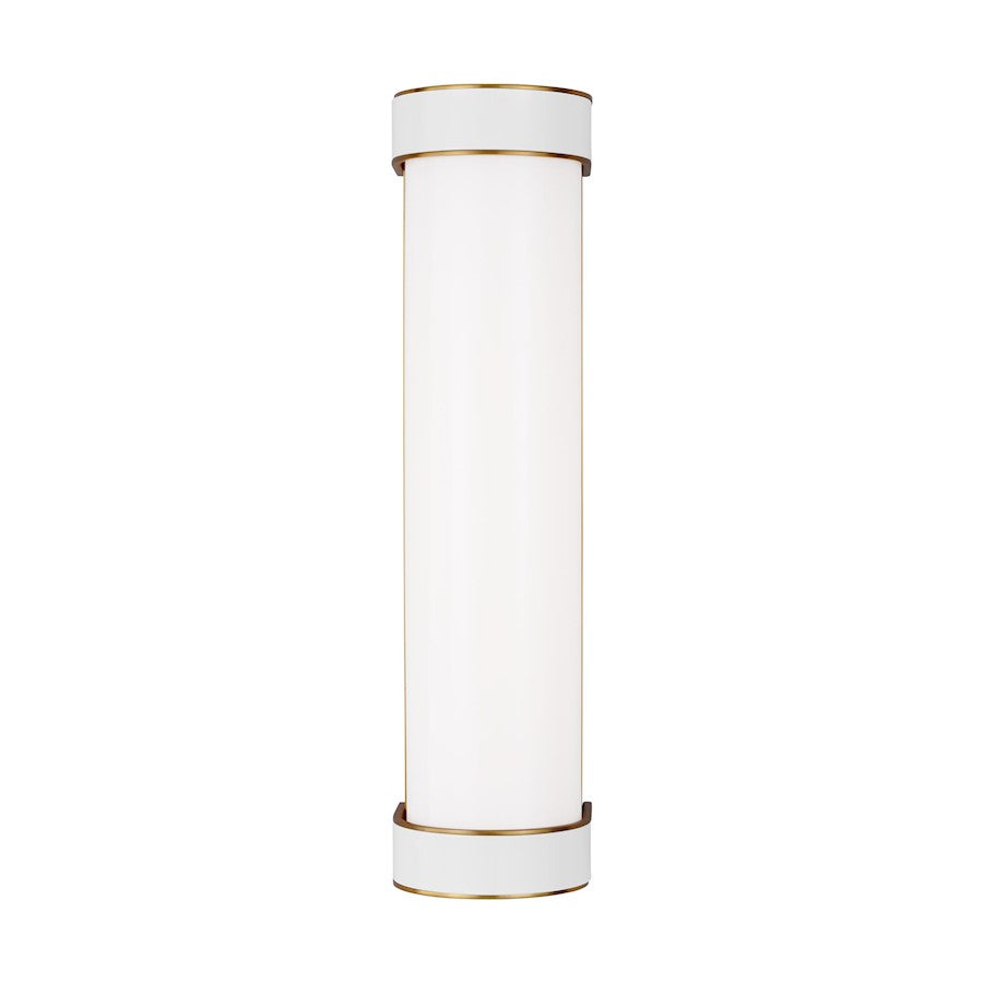 Visual Comfort Studio Monroe 1 Light Med Vanity, Brass/Milk White - KSW1061BBSGW