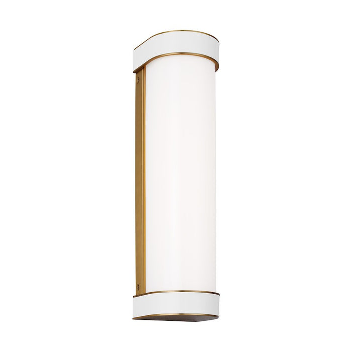 Visual Comfort Studio Monroe 1 Light Med Vanity, Brass/Milk White