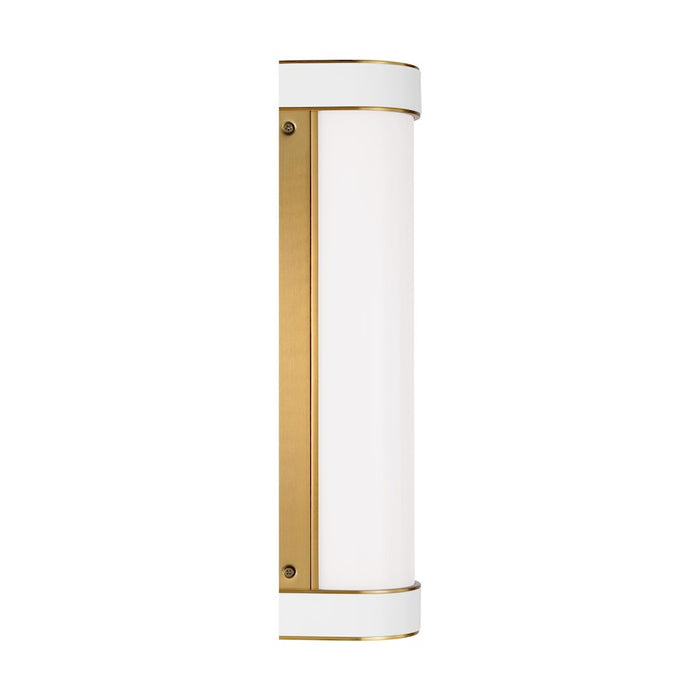 Visual Comfort Studio Monroe 1 Light Med Vanity, Brass/Milk White