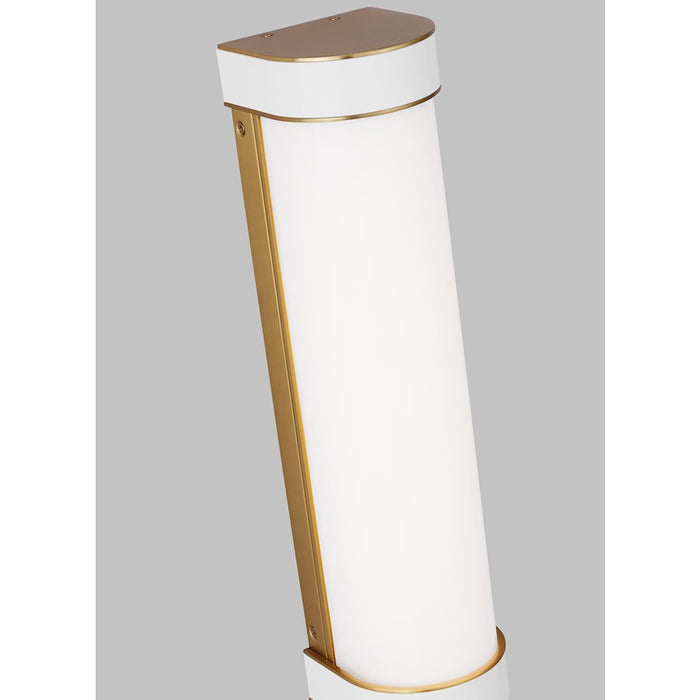 Visual Comfort Studio Monroe 1 Light Med Vanity, Brass/Milk White