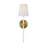 Visual Comfort Studio Monroe 1-Lt Tail Sconce, Brass/White Linen - KSW1091BBSGW