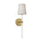 Visual Comfort Studio Monroe 1-Lt Tail Sconce, Brass/White Linen