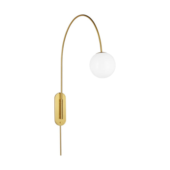 Visual Comfort Studio Noemie 1Lt Wall Bath Fixture, Brass/Milk