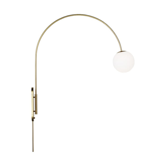 Visual Comfort Studio Noemie 1Lt Wall Bath Fixture, Brass/Milk