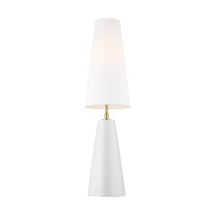 Visual Comfort Studio Lorne 1-Lt Table Lamp, Arctic WH/WH Linen