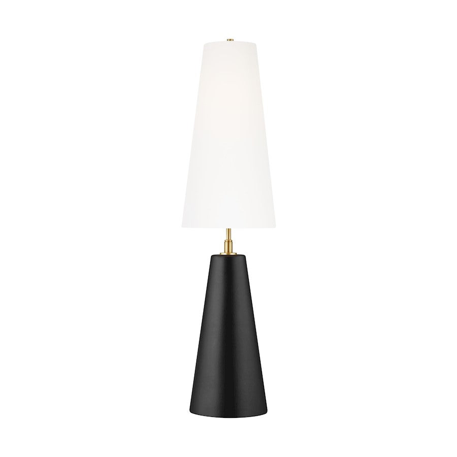 Visual Comfort Studio Lorne 1 Light Table Lamp, Coal/White Linen - KT1201COL1