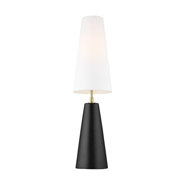 Visual Comfort Studio Lorne 1 Light Table Lamp, Coal/White Linen