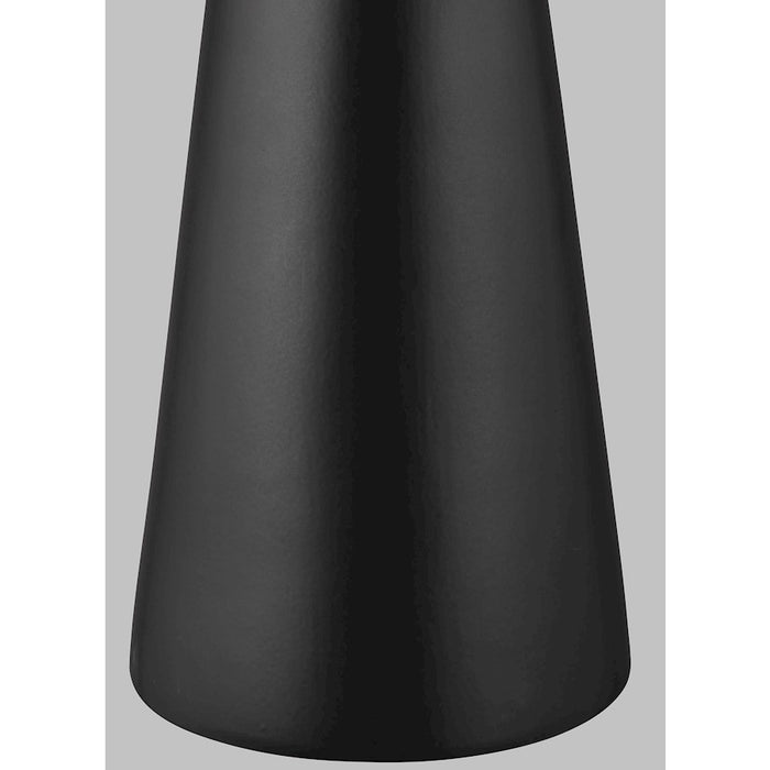 Visual Comfort Studio Lorne 1 Light Table Lamp, Coal/White Linen