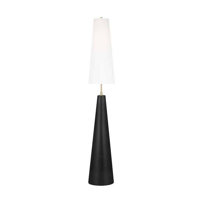 Visual Comfort Studio Lorne 1 Light Floor Lamp, Coal/White Linen - KT1211COL1