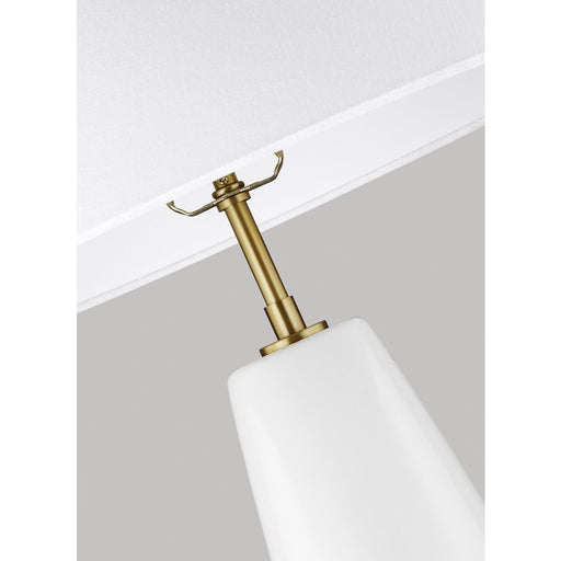 Visual Comfort Studio Contour 1-Lt Tall Table Lamp, Arctic WH/WH