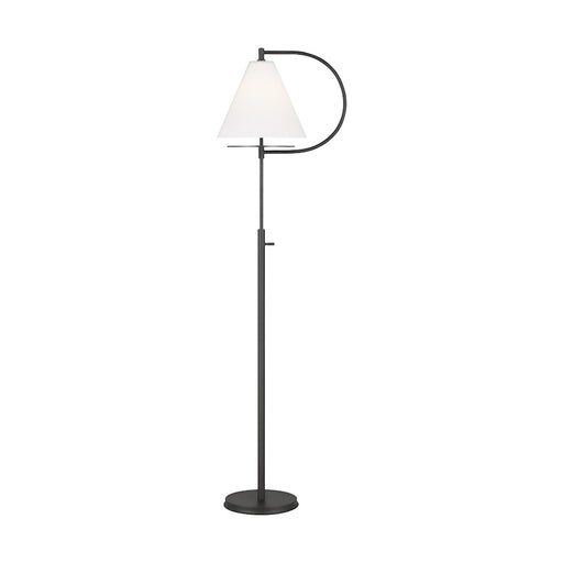 Visual Comfort Studio Gesture 1-Lt Floor Lamp, Midnight/Opal Etched - KT1251MBK1