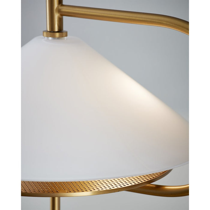 Visual Comfort Studio Gesture 2-Lt Table Lamp, Burnished/Milk