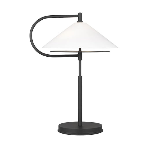 Visual Comfort Studio Gesture 2-Lt Table Lamp, Midnight/Opal Etched - KT1262MBK1