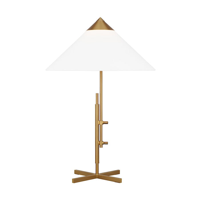 Visual Comfort Studio Franklin 1-Lt Table Lamp, Brass/White Linen - KT1281BBS1