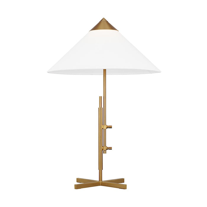 Visual Comfort Studio Franklin 1-Lt Table Lamp, Brass/White Linen