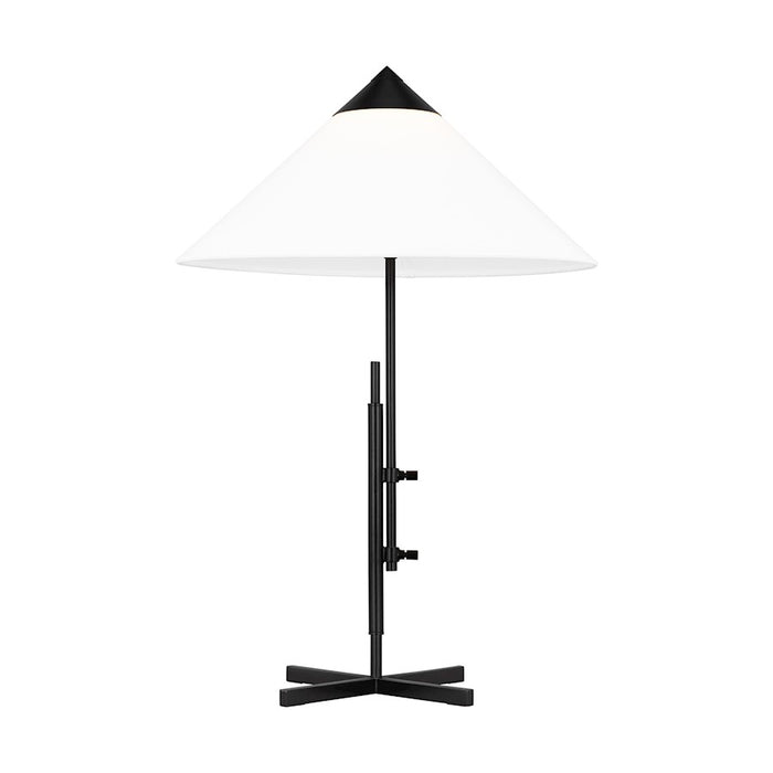 Visual Comfort Studio Franklin 1-Lt Table Lamp, Deep BZ/WH Linen