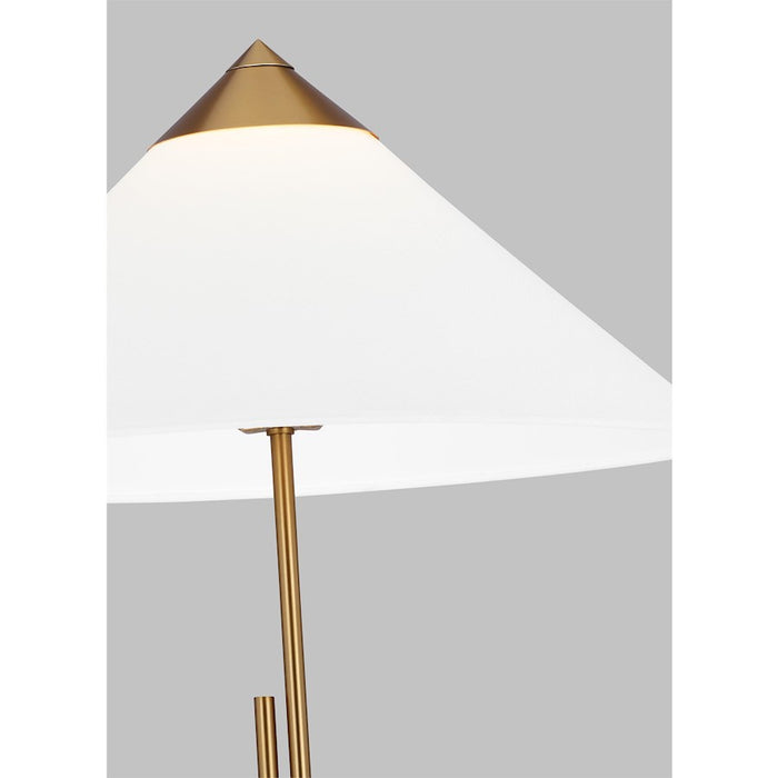 Visual Comfort Studio Franklin 1-Lt Floor Lamp, Brass/White Linen