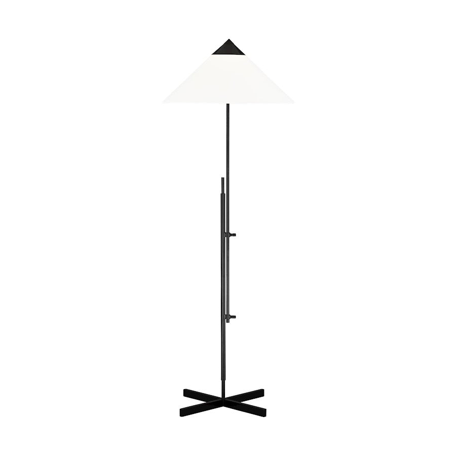 Visual Comfort Studio Franklin 1-Lt Floor Lamp, Deep BZ/WH Linen - KT1291BNZ1