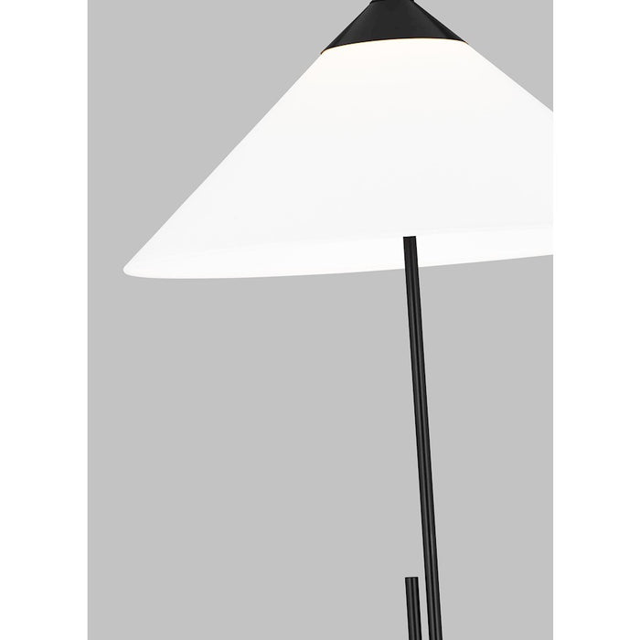 Visual Comfort Studio Franklin 1-Lt Floor Lamp, Deep BZ/WH Linen