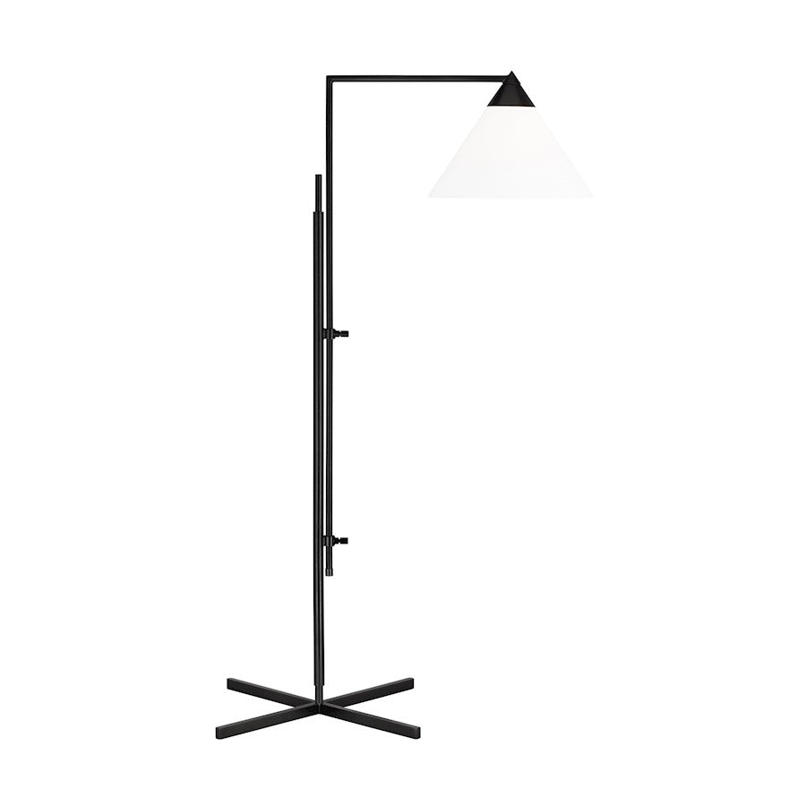 Visual Comfort Studio Franklin 1-Lt Floor Lamp, Deep Bronze/White - KT1301BNZ1